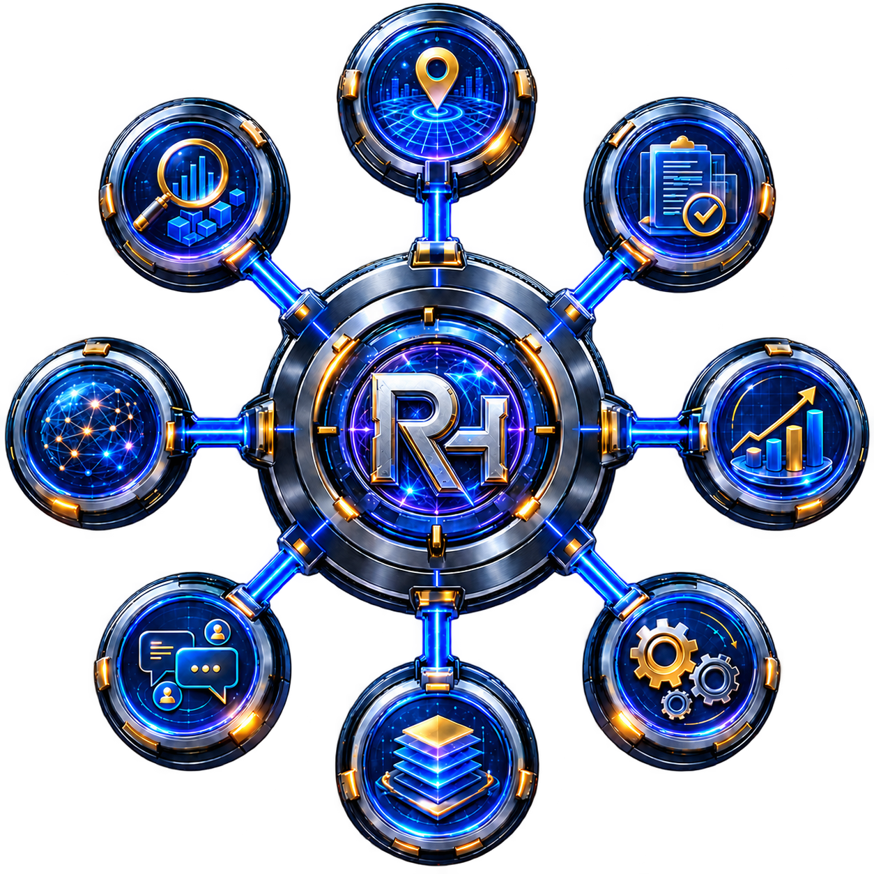 REHunter Ecosystem command center connecting nine specialized real-estate platforms
